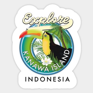 Kanawa Island Indonesia Toucan logo Sticker